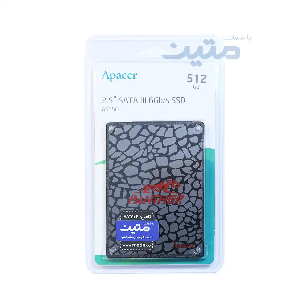 AS350-5 پک اس اس دی Apacer AS350 PANTHER SATA III با ظرفیت 512 گیگابایت