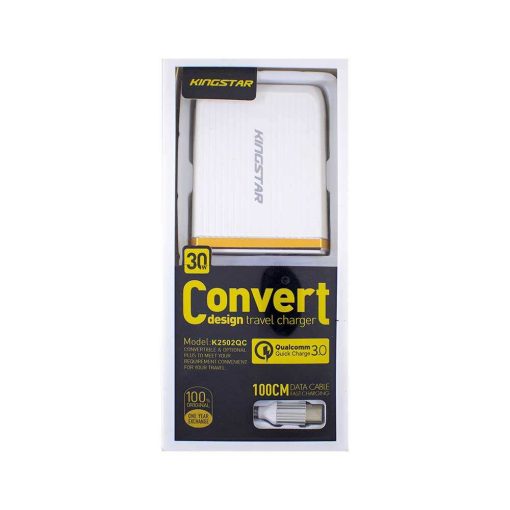 Wall charger K2502 QC کینگ استار
