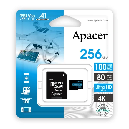 کارت حافظه اپیسر مدل Apacer microSDXC/SDHC UHS-I U3 V30