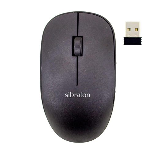 ماوس بی‌سیم مشکی سیبراتون مدل SM1120W