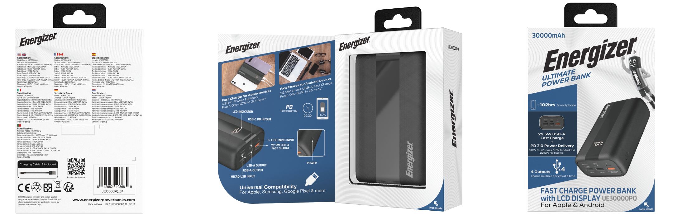 پاوربانک 30000mAh انرجایزر مدل UE30000PQ
