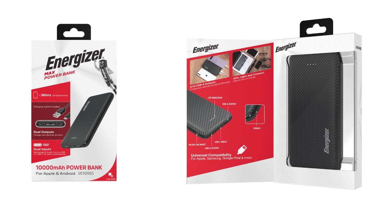پاوربانک 10000mAh انرجایزر مدل UE10065
