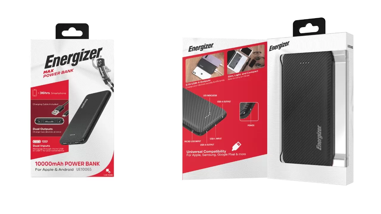پاوربانک 10000mAh انرجایزر مدل UE10065