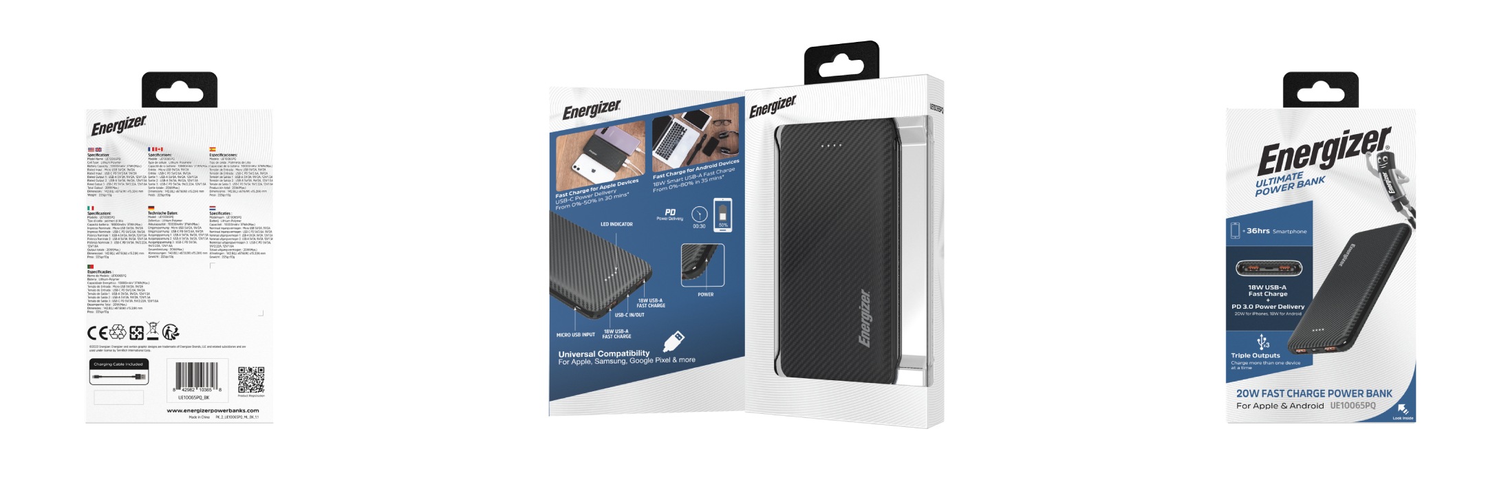 پاوربانک 10000mAh انرجایزر مدل UE10065PQ
