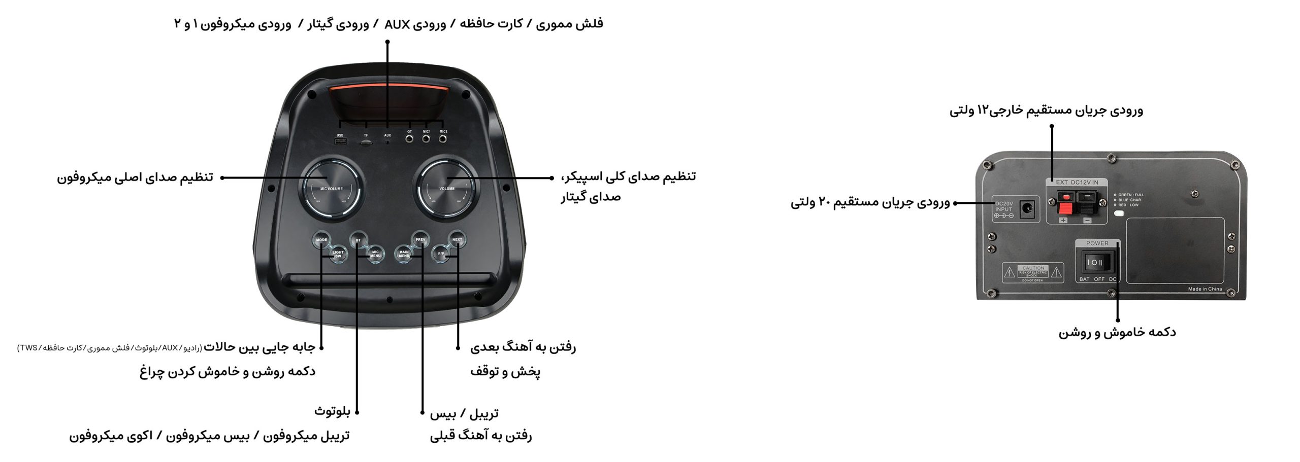 اسپیکر پارتی بوم کینگ استار مدل KBS635