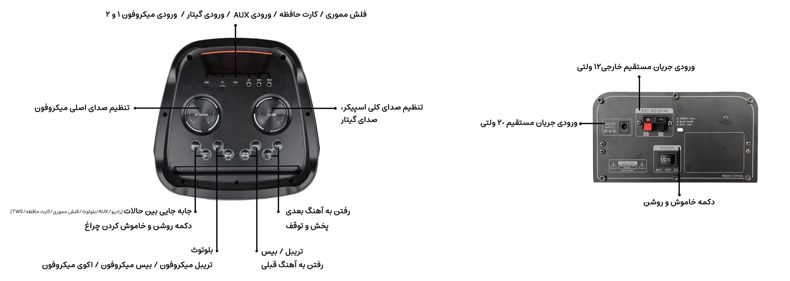 اسپیکر پارتی بوم کینگ استار مدل KBS635