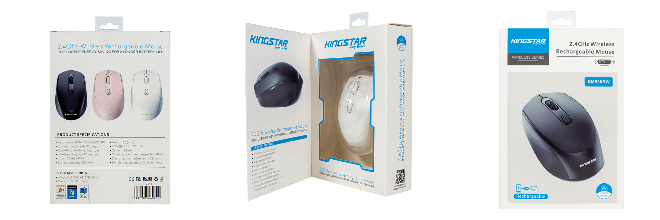ماوس بی‌سیم کینگ استار مدل KM530RW