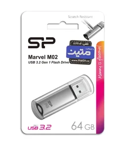 بسته بندی فلش مموری سیلیکون پاور Silicon Power Marvel M02 با رابط USB 3.2 Gen 1 64گیگابایت
