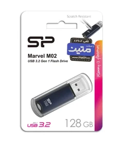 بسته بندی فلش مموری سیلیکون پاور Silicon Power Marvel M02 با رابط USB 3.2 Gen 1 128گیگابایت