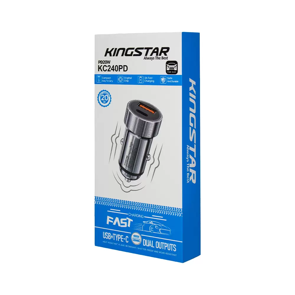 شارژر فندکی کینگ استار مدل KC240PD شارژر فندکی کینگ استار مدل KC240PD