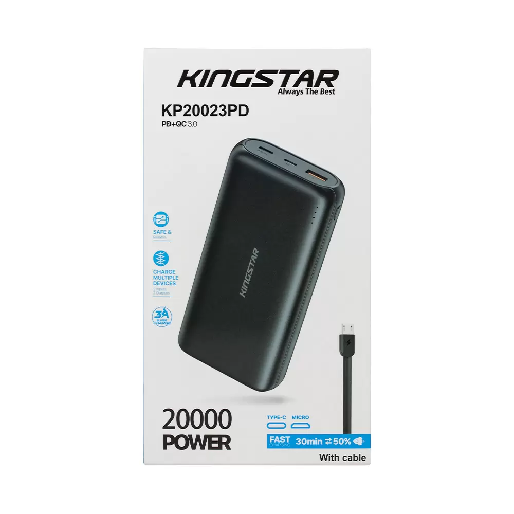 پاوربانک 20000mAh کینگ استار مدل KP20023PD پاوربانک 20000mAh کینگ استار مدل KP20023PD