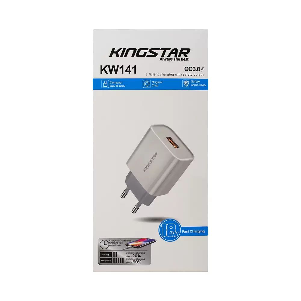 شارژر دیواری کینگ استار مدل KW141 شارژر دیواری کینگ استار مدل KW141