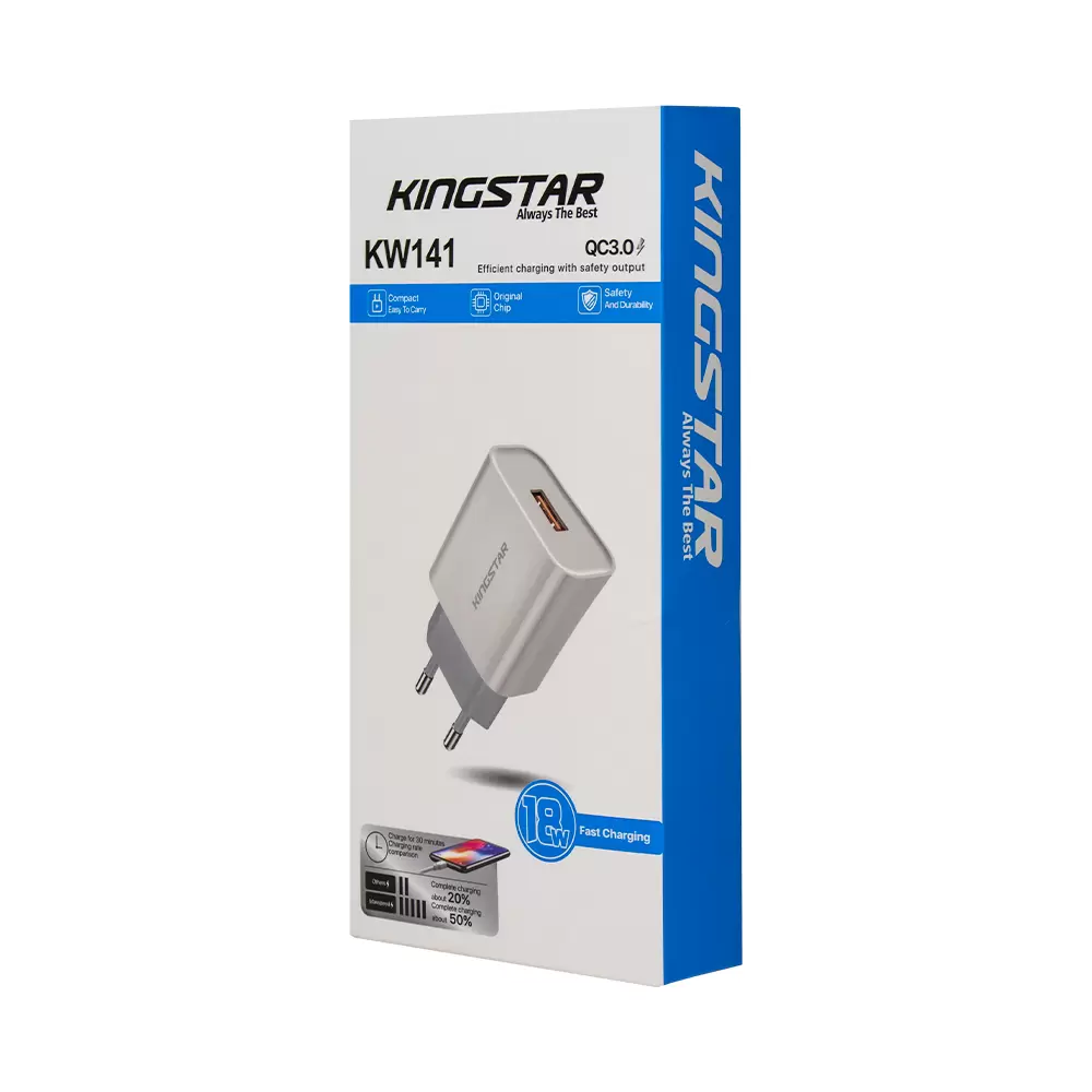 شارژر دیواری کینگ استار مدل KW141 شارژر دیواری کینگ استار مدل KW141
