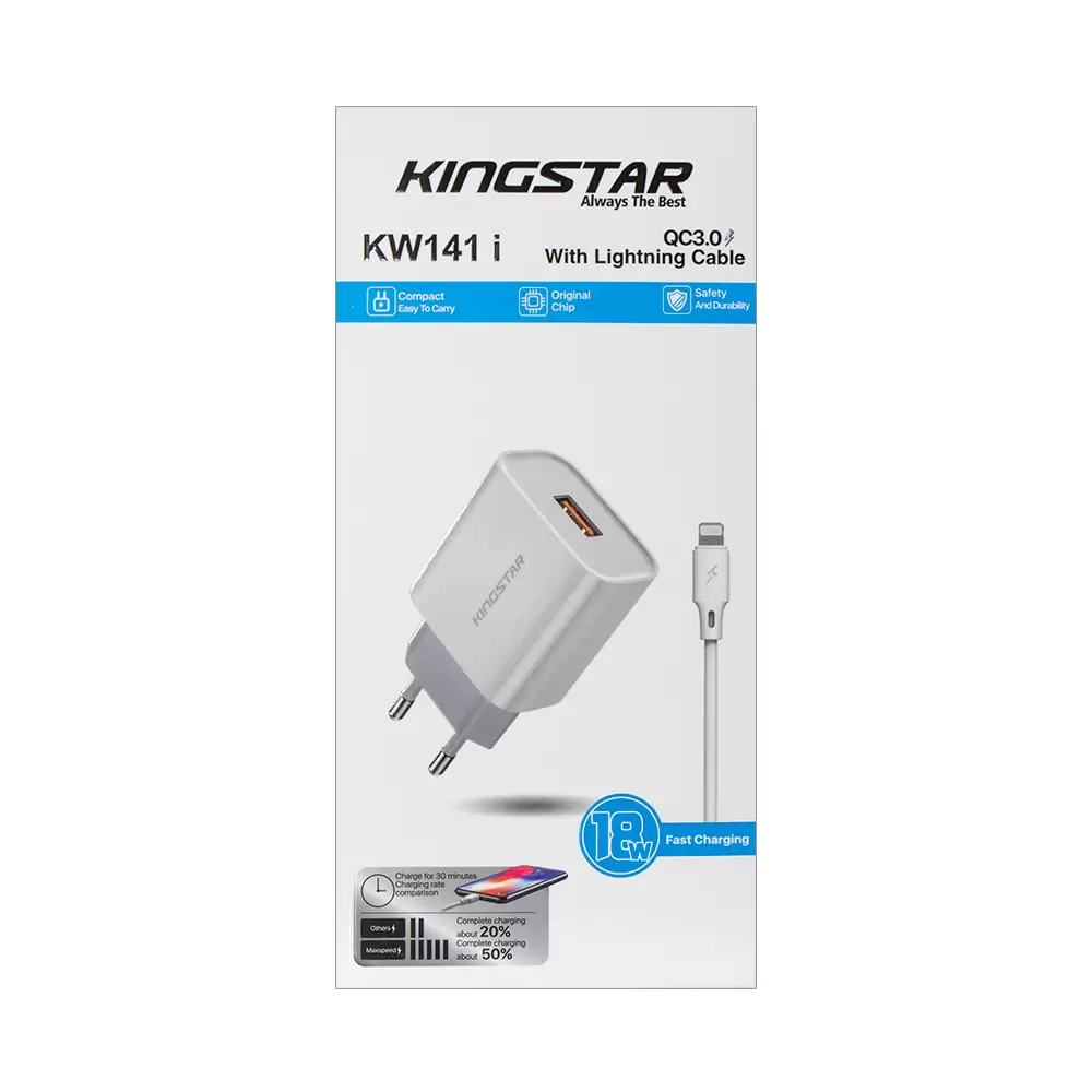 شارژر دیواری کینگ استار مدل KW141i شارژر دیواری کینگ استار مدل KW141i