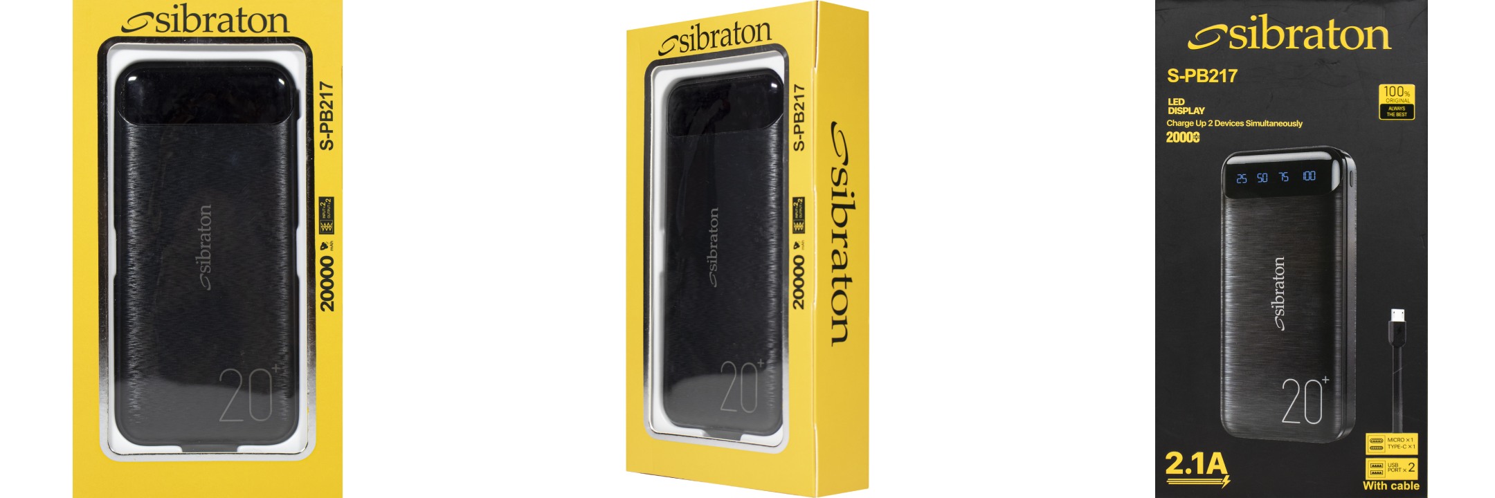 پاوربانک 20000mAh سیبراتون مدل S-PB217