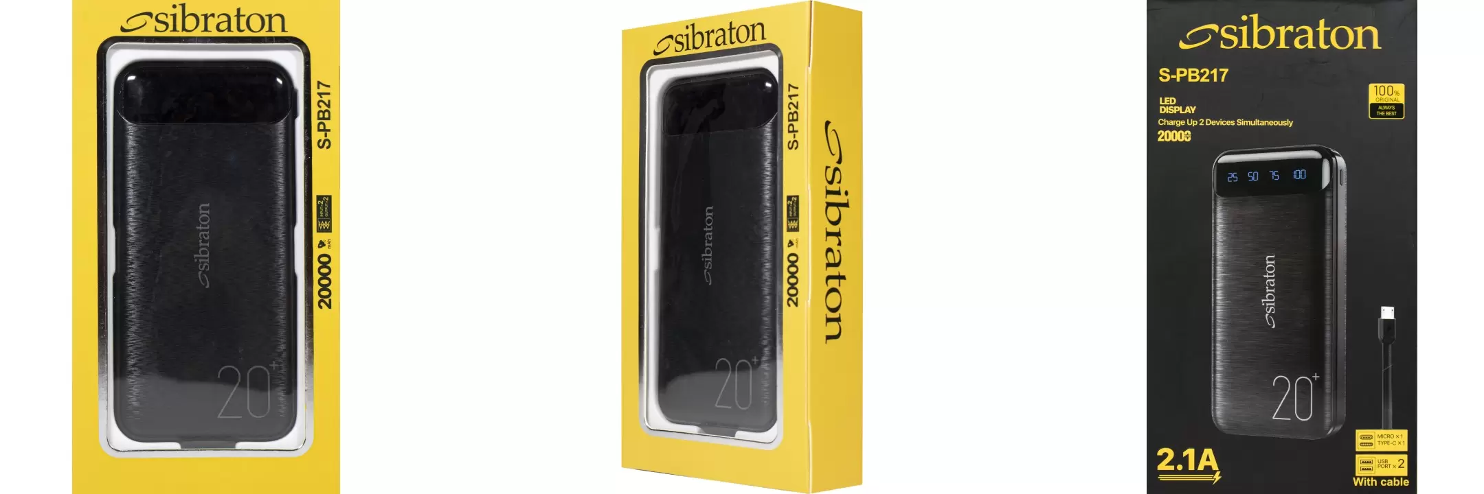 پاوربانک 20000mAh سیبراتون مدل S-PB217