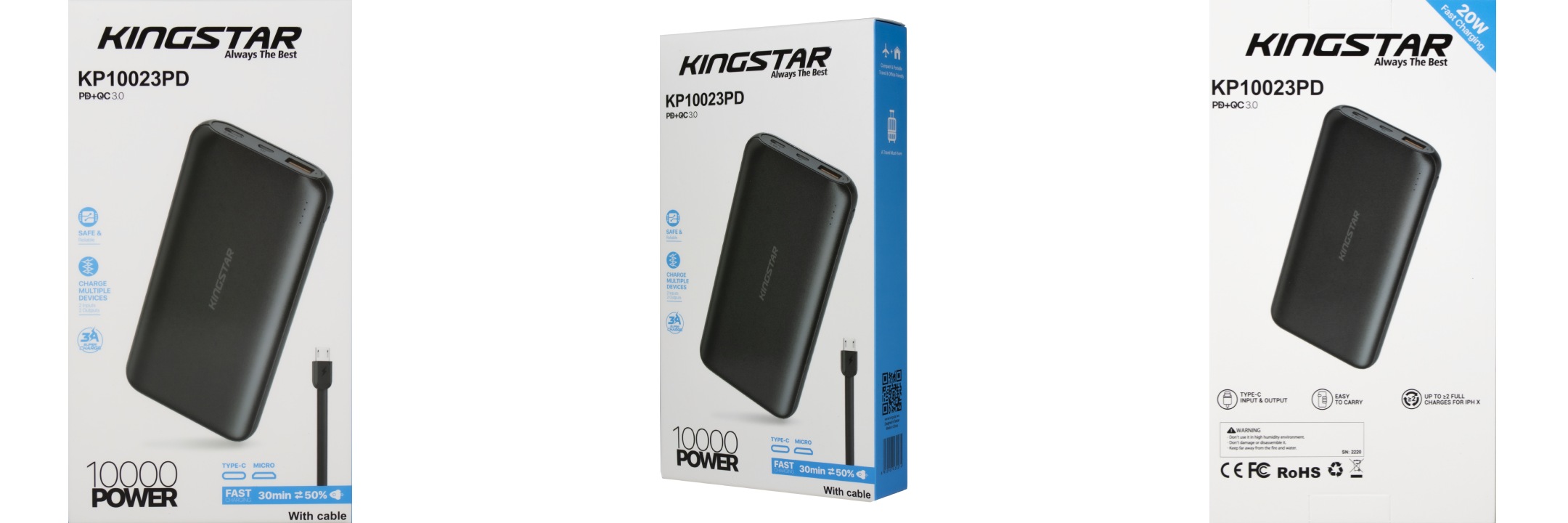 پاوربانک 10000mAh کینگ استار مدل KP10023PD