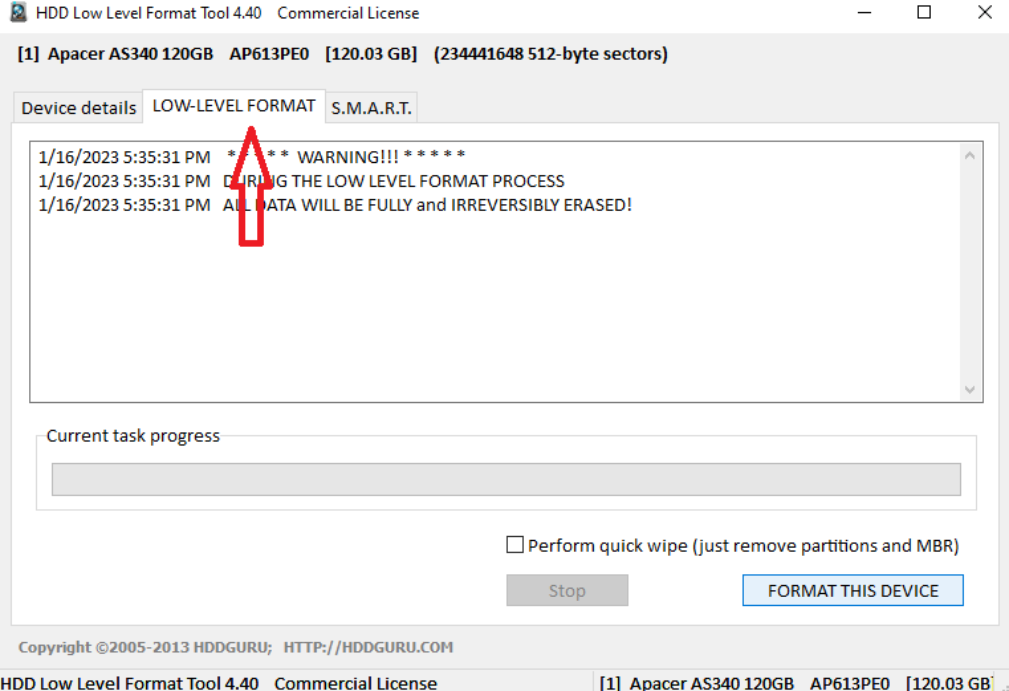 بررسی هارد دیسک