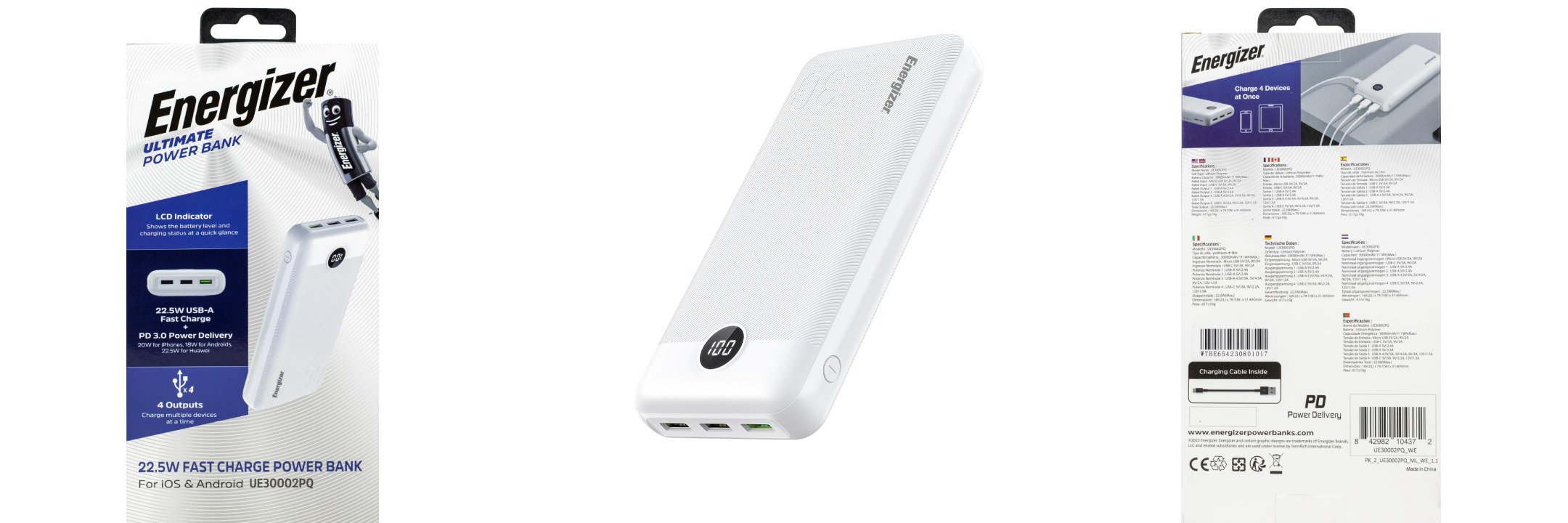 پاوربانک 30000mAh انرجایزر مدل UE30002PQ