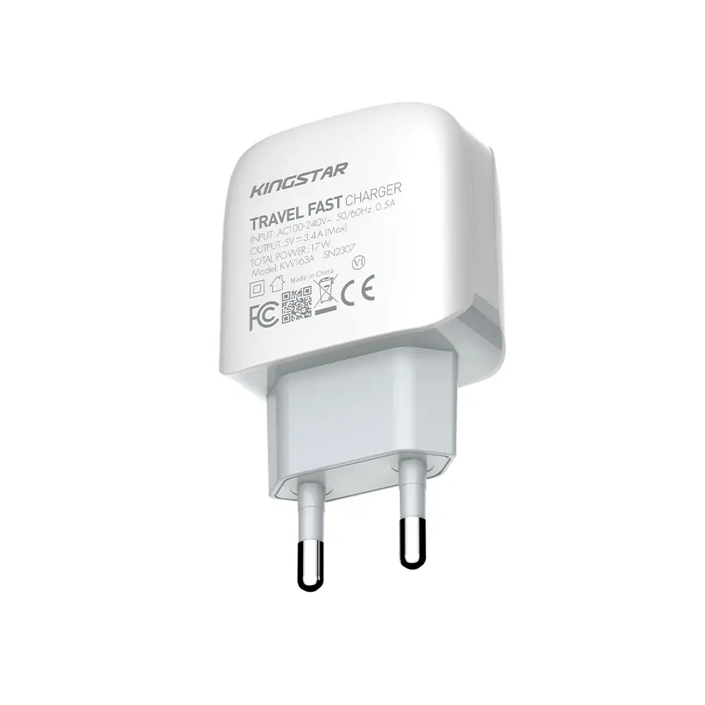شارژر دیواری کینگ استار مدل KW163C شارژر دیواری کینگ استار مدل KW163C
