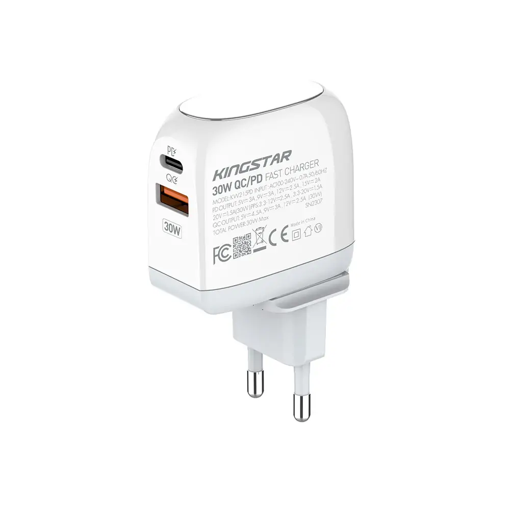 شارژر دیواری کینگ استار مدل KW215PD شارژر دیواری کینگ استار مدل KW215PD