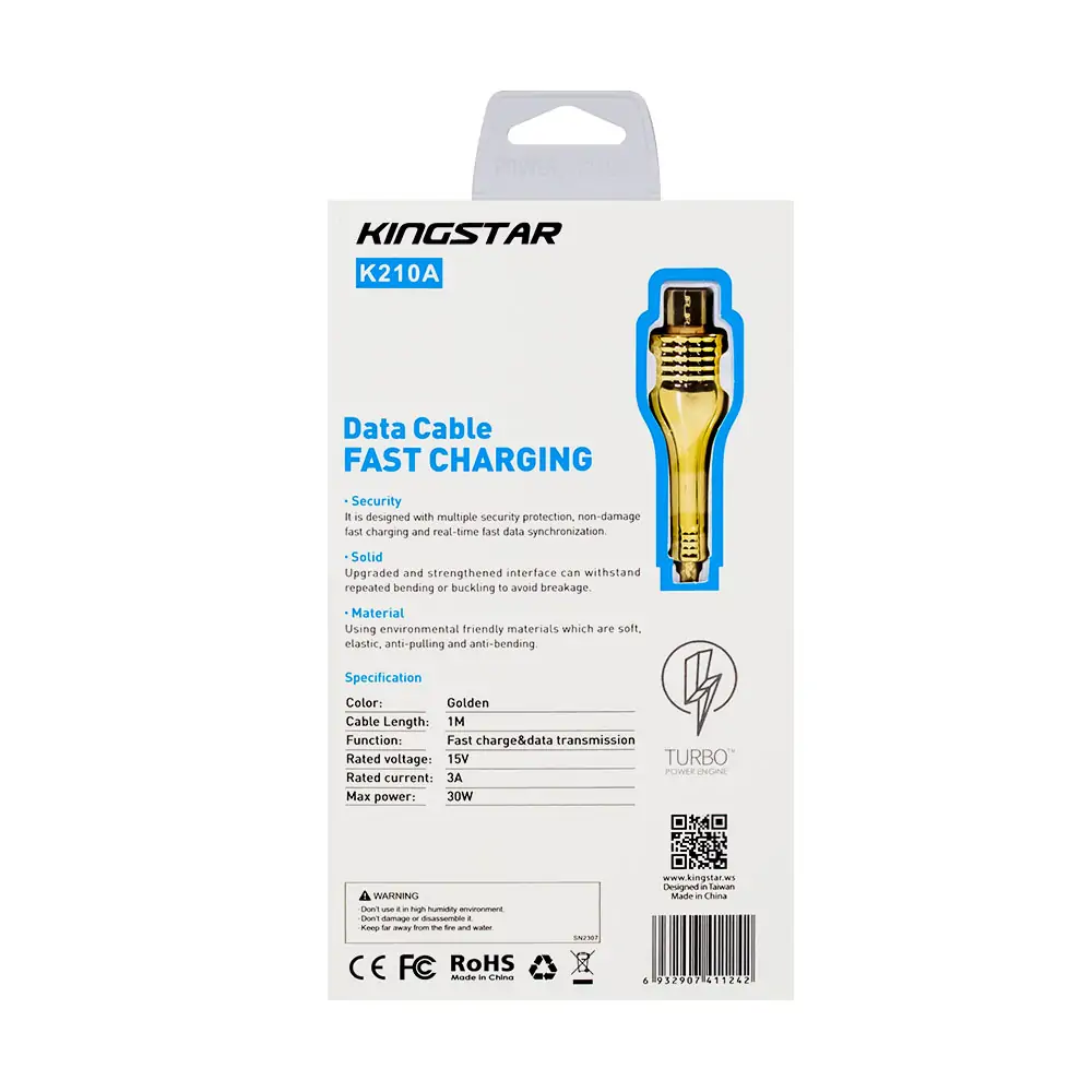 کابل micro-usb کینگ استار مدل K210A کابل micro-usb کینگ استار مدل K210A