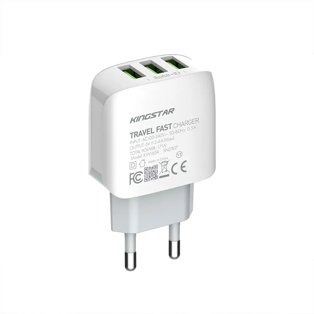 شارژر دیواری کینگ استار مدل KW163C شارژر دیواری کینگ استار مدل KW163C