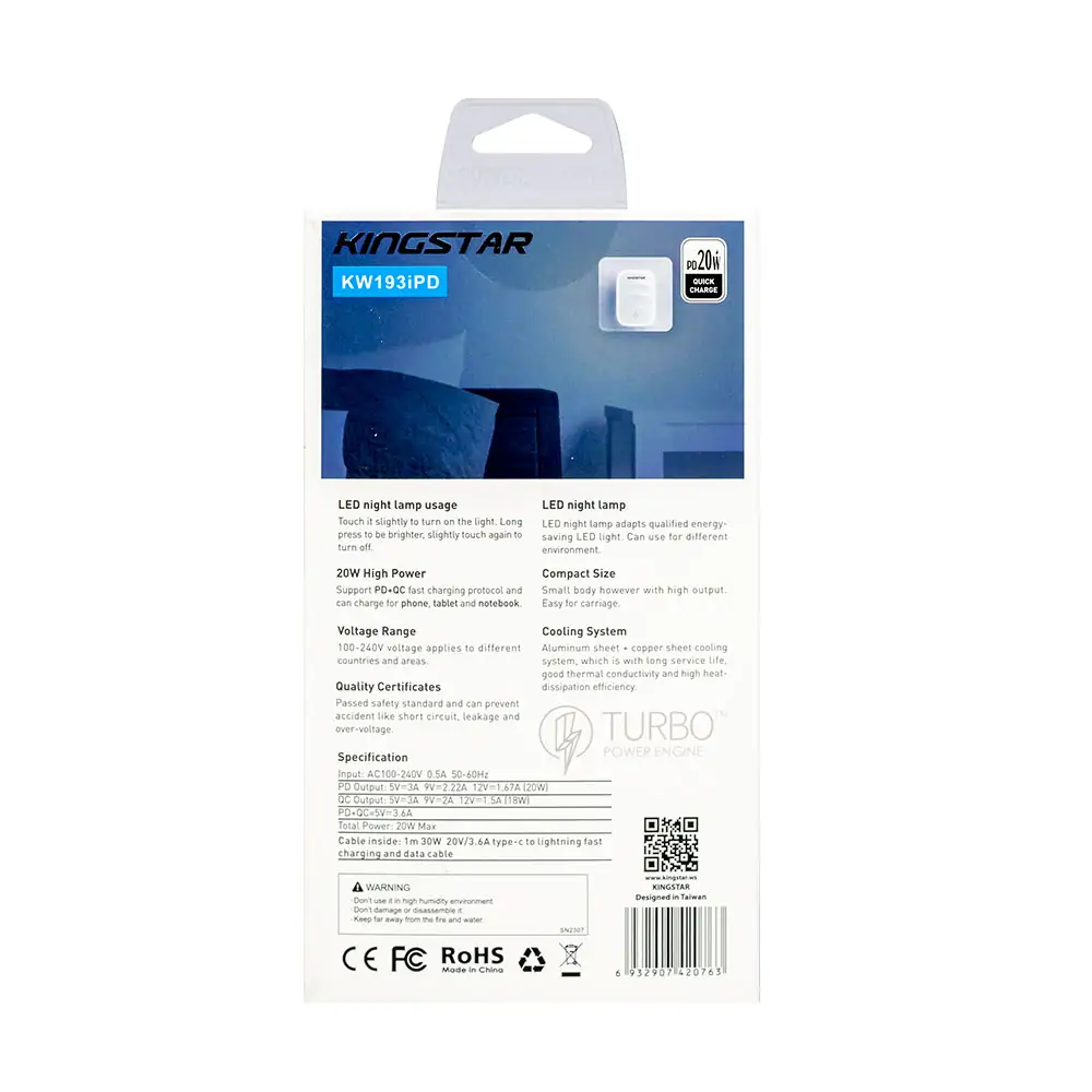 شارژر دیواری کینگ استار مدل KW193iPD شارژر دیواری کینگ استار مدل KW193iPD