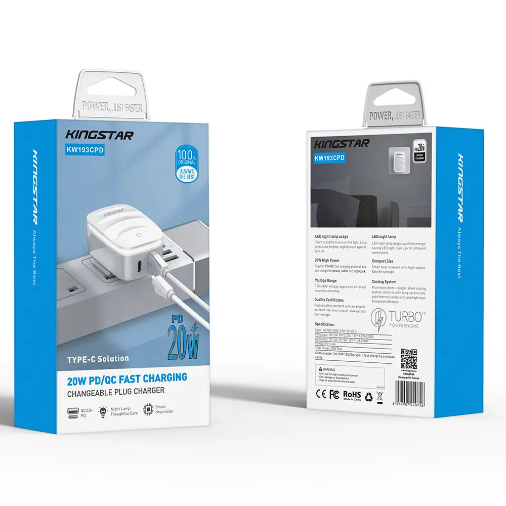 شارژر دیواری کینگ استار مدل KW193CPD