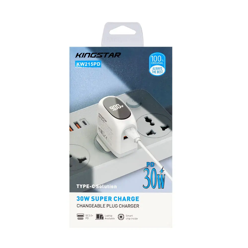شارژر دیواری کینگ استار مدل KW215PD شارژر دیواری کینگ استار مدل KW215PD
