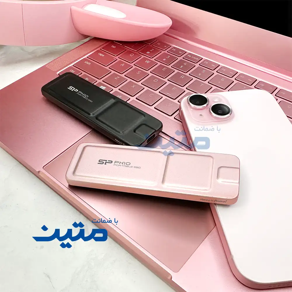PX10-25 نمای محصول SSD پرتابل Silicon Power PX10 با طراحی مشکی و بدنه فلزی