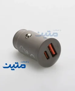شارژر فندکی شل مدل CCT006CC با دو خروجی USB-A و USB-C و فناوری PD 30W