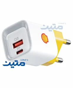 نمای جانبی شارژر دیواری Shell SWC14 با بدنه مقاوم، پشتیبانی از Fast Charge و توان خروجی 20 وات