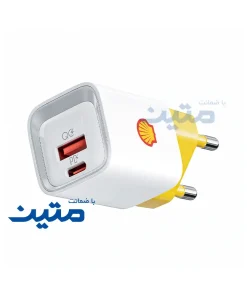 شارژر دیواری شل مدل SWC14CL با کابل لایتنینگ، فناوری شارژ سریع
