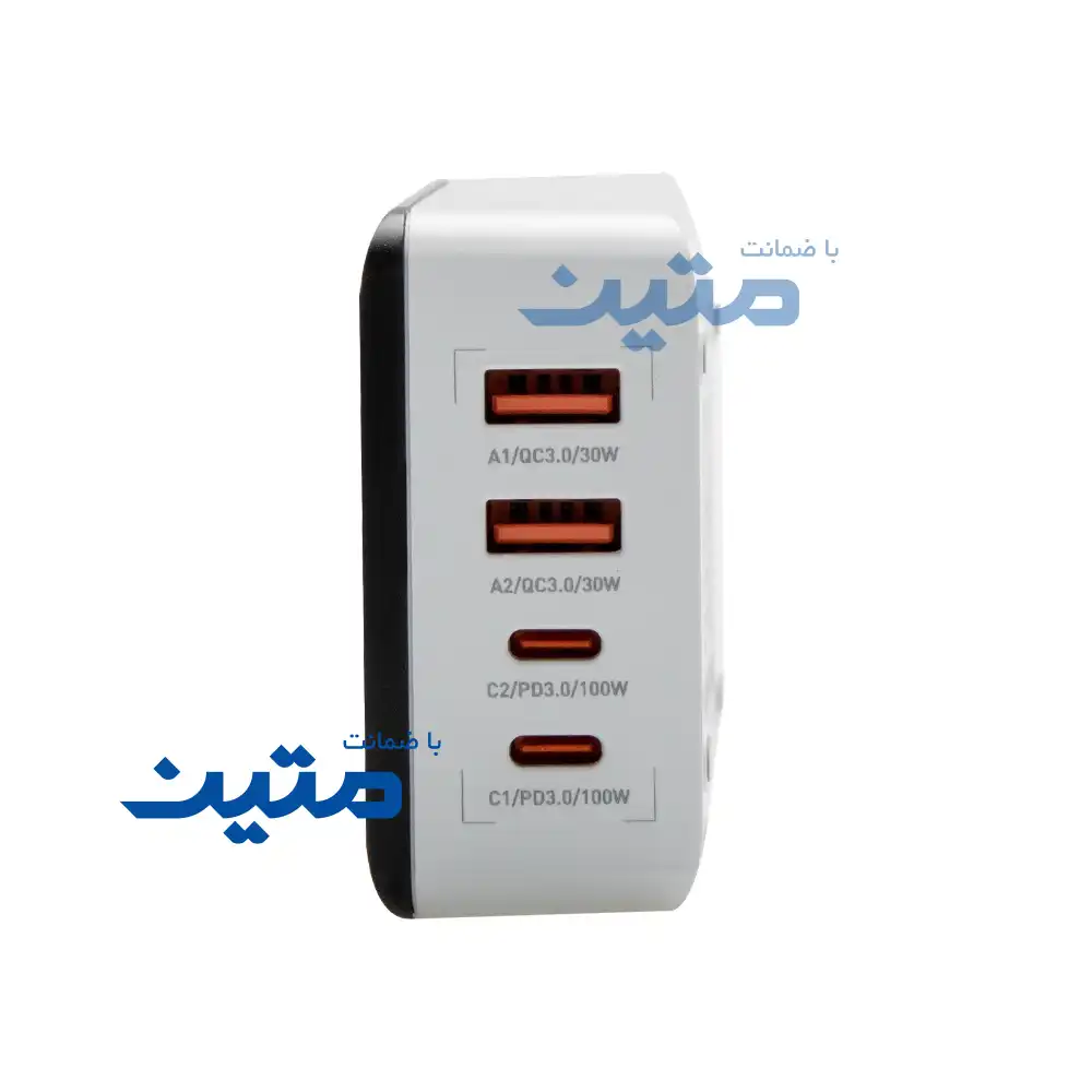 SWC16-4 جزئیات پورتهای شارژ در شارژر رومیزی شل SWC16 با پشتیبانی از شارژ سریع