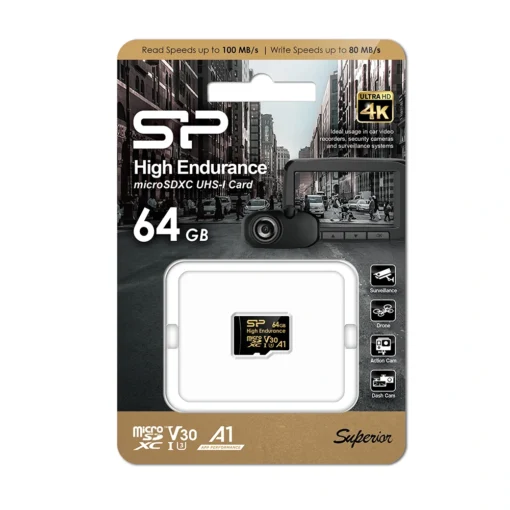 کارت حافظه سیلیکون پاور مدل Golden Series High Endurance microSDHC UHS-1