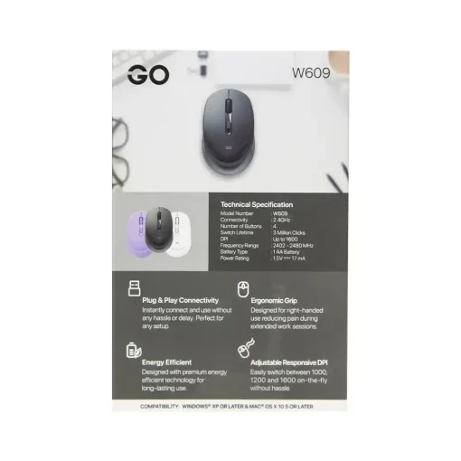 ماوس بی‌سیم فنتک مدل W609