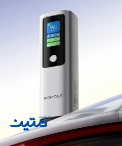 پاوربانک روموس مدل PPU10-128 با ظرفیت 10000 میلی‌آمپر ساعت و طراحی مدرن