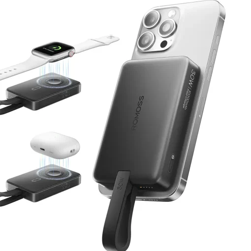 پاوربانک وایرلس (بی‌سیم) 10000mAh روموس مدل WMO10-121