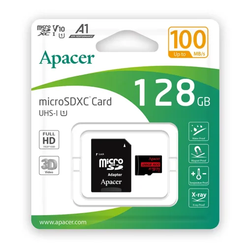 کارت حافظه اپیسر مدل Apacer microSDXC/SDHC UHS-I U3 V30 W/1