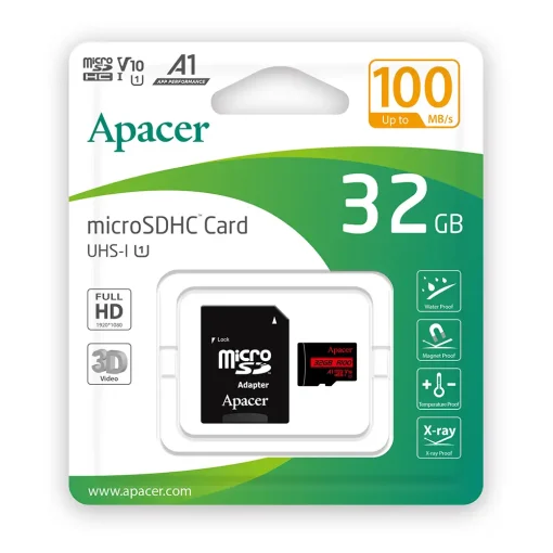 کارت حافظه اپیسر مدل Apacer microSDXC/SDHC UHS-I U3 V30 W/1