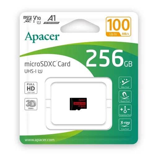 کارت حافظه اپیسر مدل Apacer microSDXC/SDHC UHS-I U3 V30