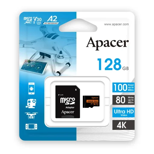 کارت حافظه اپیسر مدل Apacer microSDXC/SDHC UHS-I U3 V30 A2
