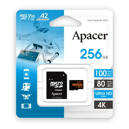 کارت حافظه اپیسر مدل Apacer microSDXC/SDHC UHS-I U3 V30 A2