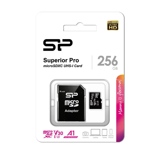 کارت حافظه سیلیکون پاور مدل Superior Pro microSDXC UHS-I U3 V30 A1