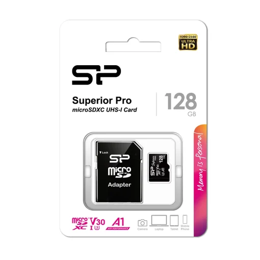 کارت حافظه سیلیکون پاور مدل Superior Pro microSDXC UHS-I U3 V30 A1