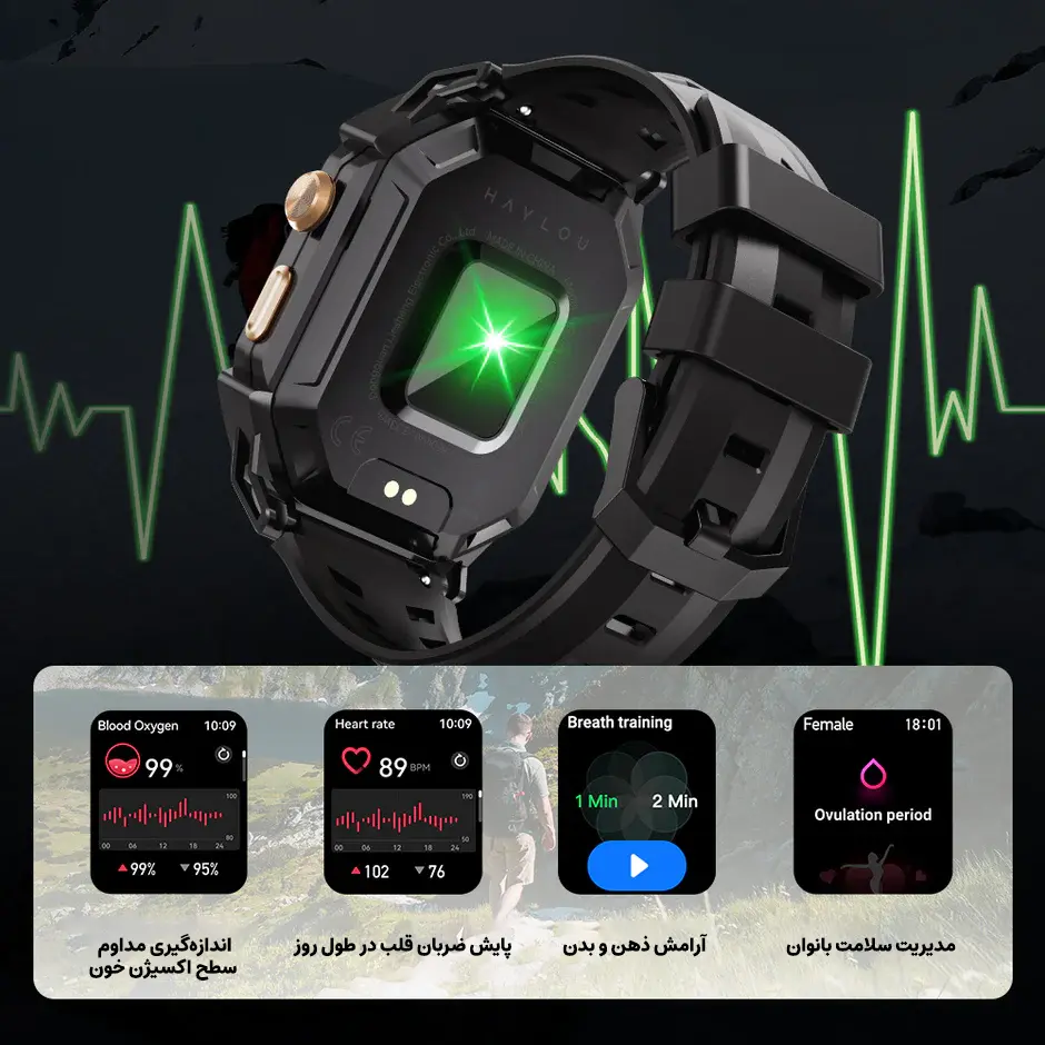 ساعت هوشمند هایلو مدل IRON N1