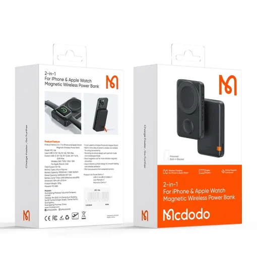پاوربانک وایرلس (بی‌سیم) 10000mAh مک دودو مدل MC-1461