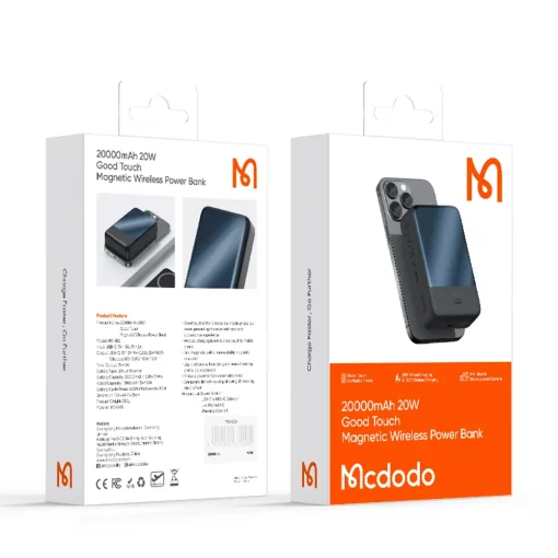 پاوربانک وایرلس (بی‌سیم) 20000mAh مک دودو مدل MC-5021