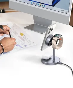 شارژر بی‌سیم 3 به 1 مک دودو مدل CH-2462